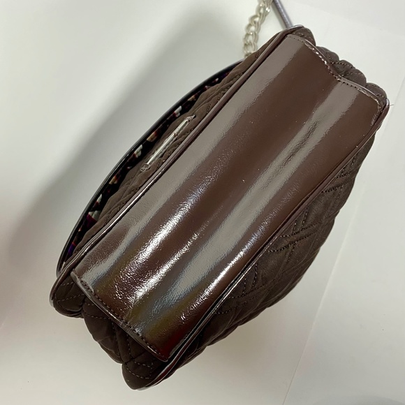 Vera Bradley Quilted microfiber Espresso Shoulder Crossbody EUC - Picture 8 of 9